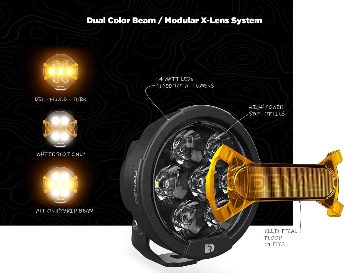 DENALI D7 PRO Multi-Beam Driving Light Pod with Modular X-Lens System – bilde 4