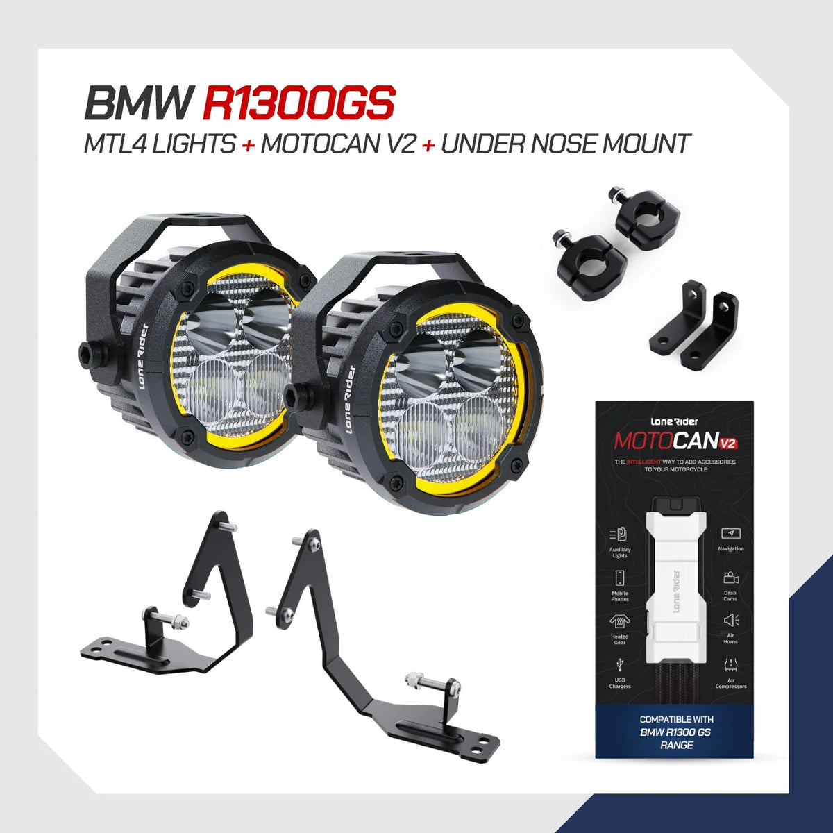 Lone Rider MotoLights pakker - BMW R1300 GS