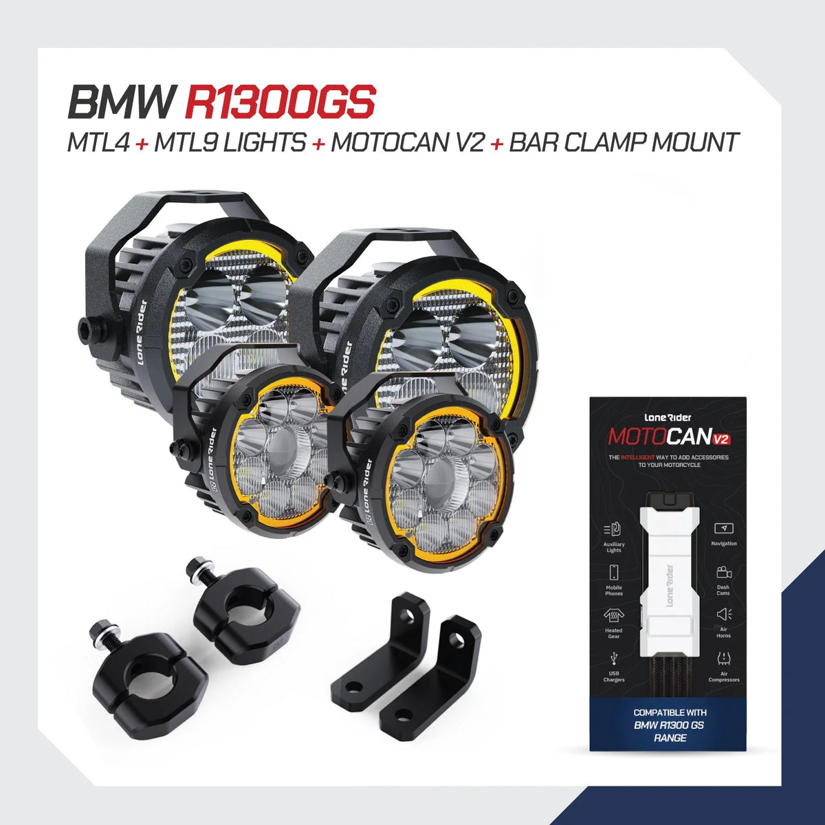 Lone Rider MotoLights pakker - BMW R1300 GS
