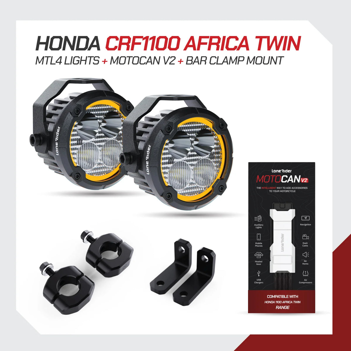 Lone Rider MotoLights pakker - Honda CRF1100 Africa Twin (2020+)