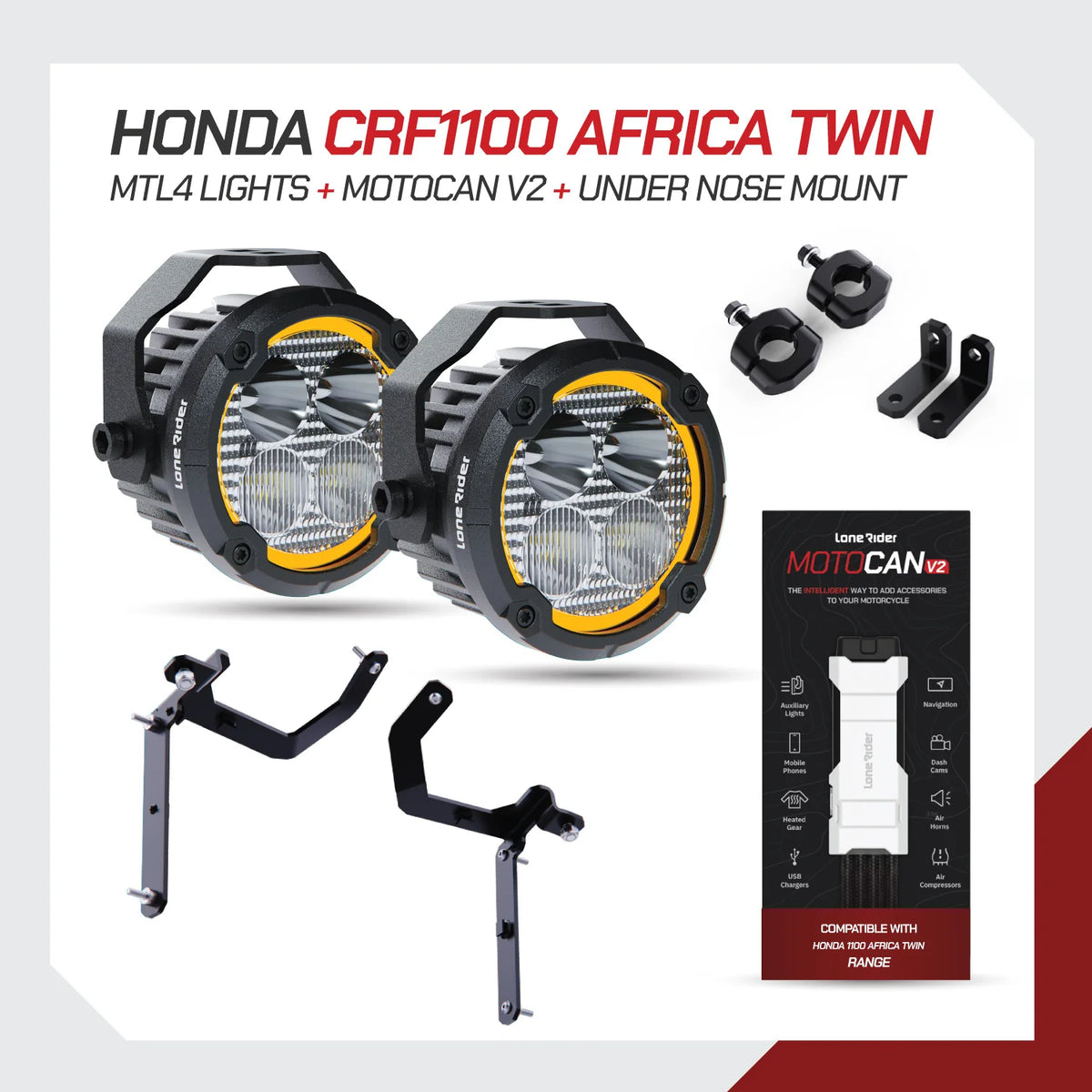 Lone Rider MotoLights pakker - Honda CRF1100 Africa Twin (2020+)