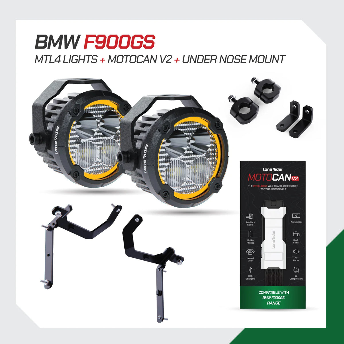 Lone Rider MotoLights pakker - BMW F900 GS (2024+)