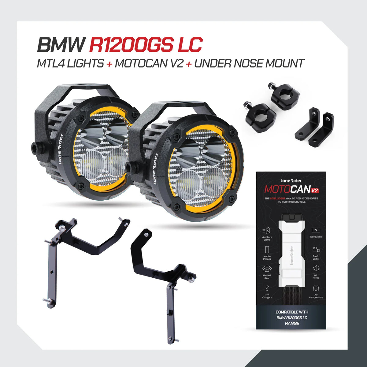 Lone Rider MotoLights pakker - BMW R1200 LC GS Adv (2014-2018)