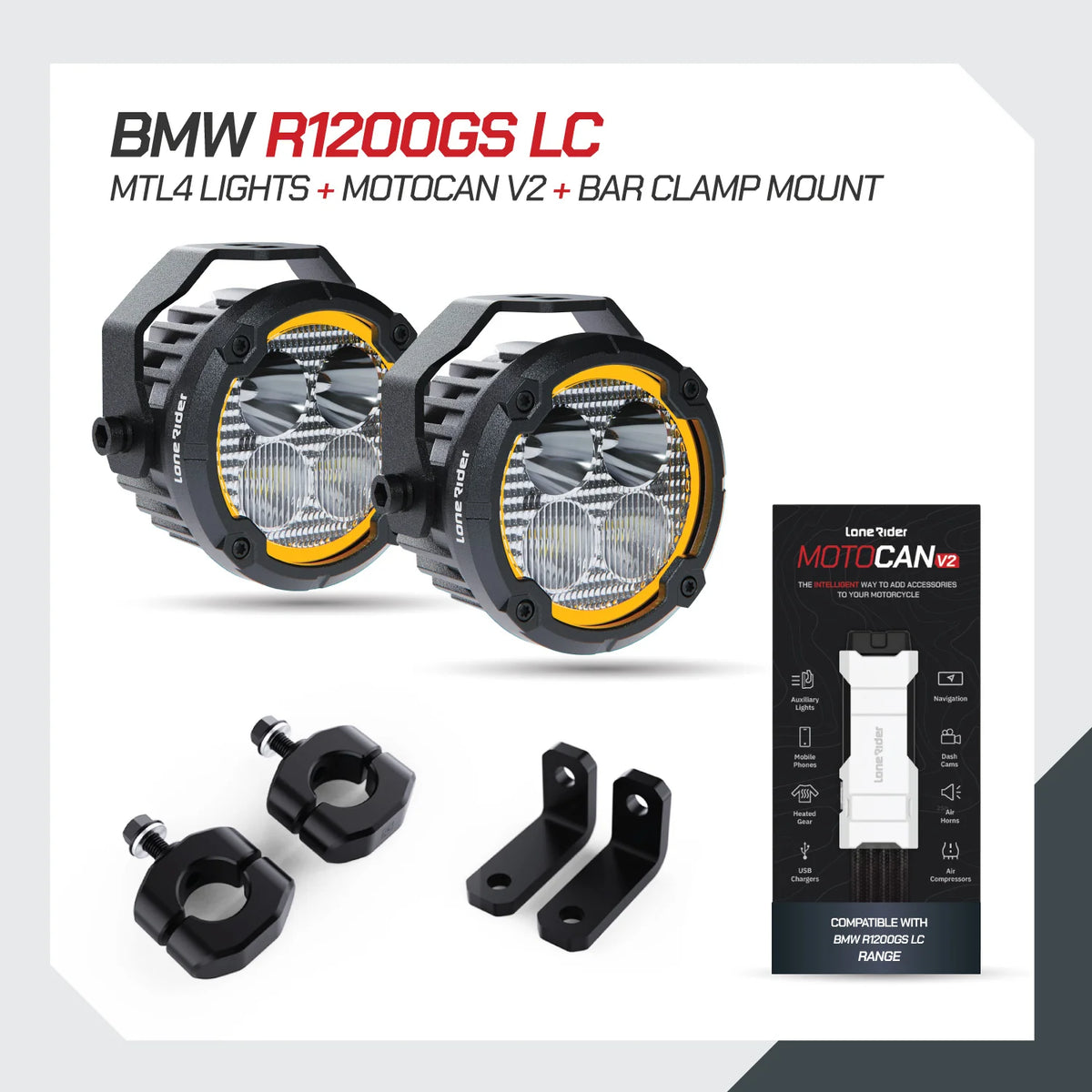 Lone Rider MotoLights pakker - BMW R1200 LC GS (2013-2018)