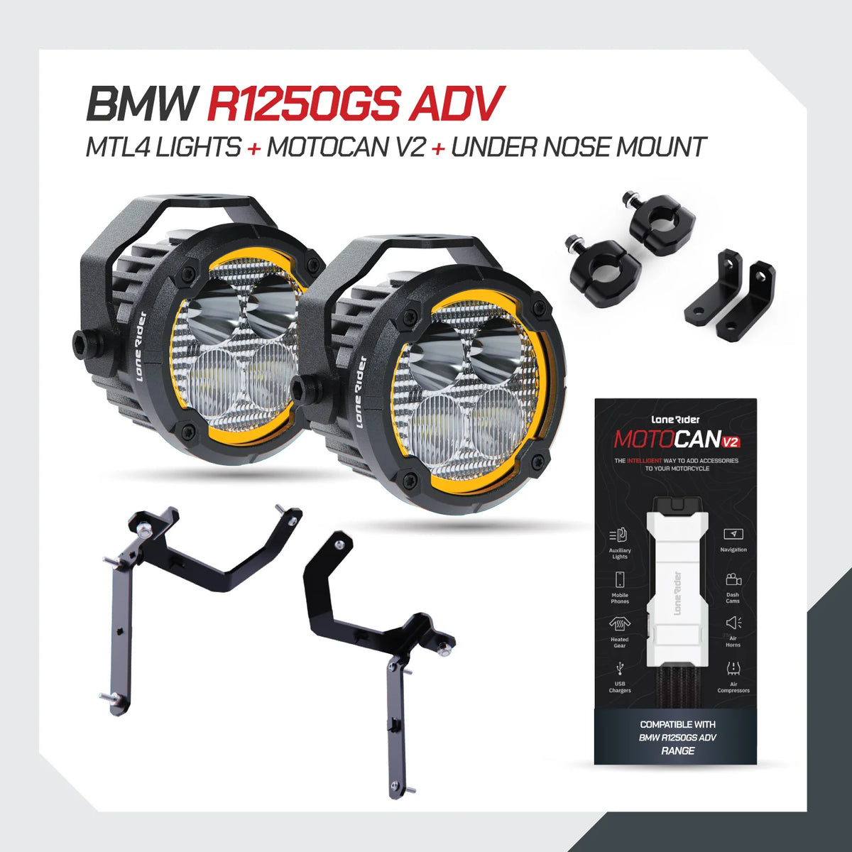 Lone Rider MotoLights pakker - BMW R1250 GS Adv (2019-2024)