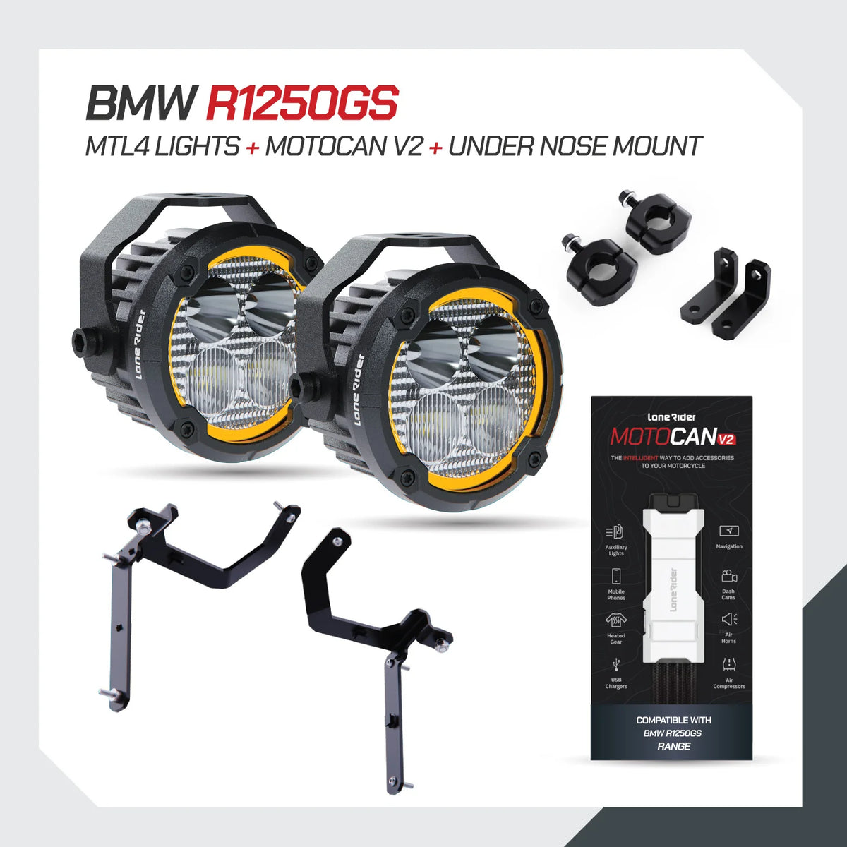Lone Rider MotoLights pakker - BMW R1250 GS (2019-2024)