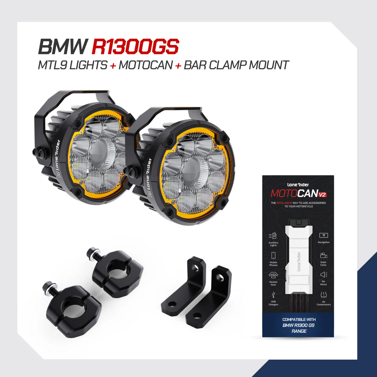 Lone Rider MotoLights pakker - BMW R1300 GS