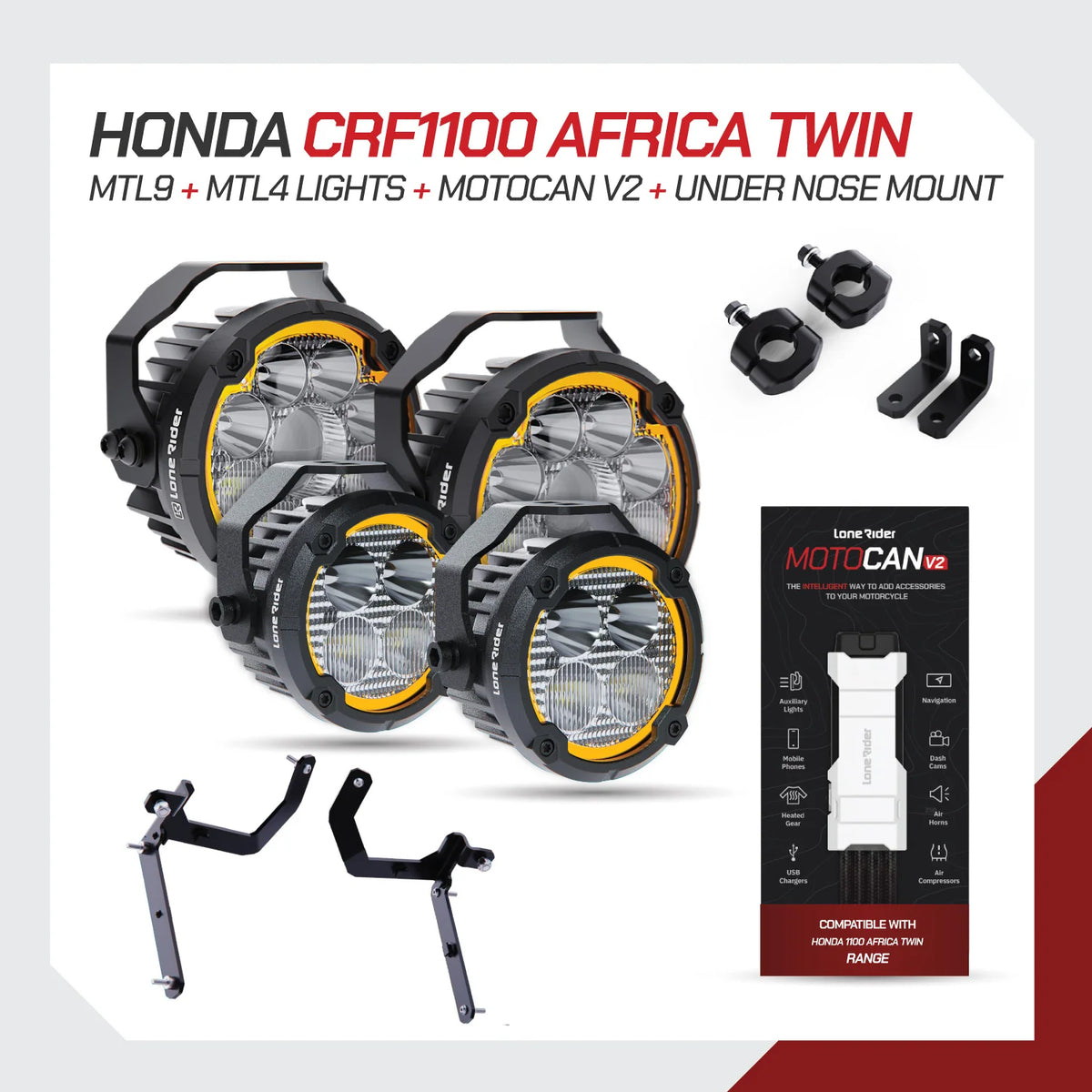 Lone Rider MotoLights pakker - Honda CRF1100 Africa Twin (2020+)