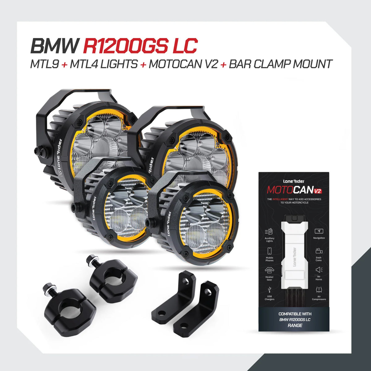 Lone Rider MotoLights pakker - BMW R1200 LC GS Adv (2014-2018)