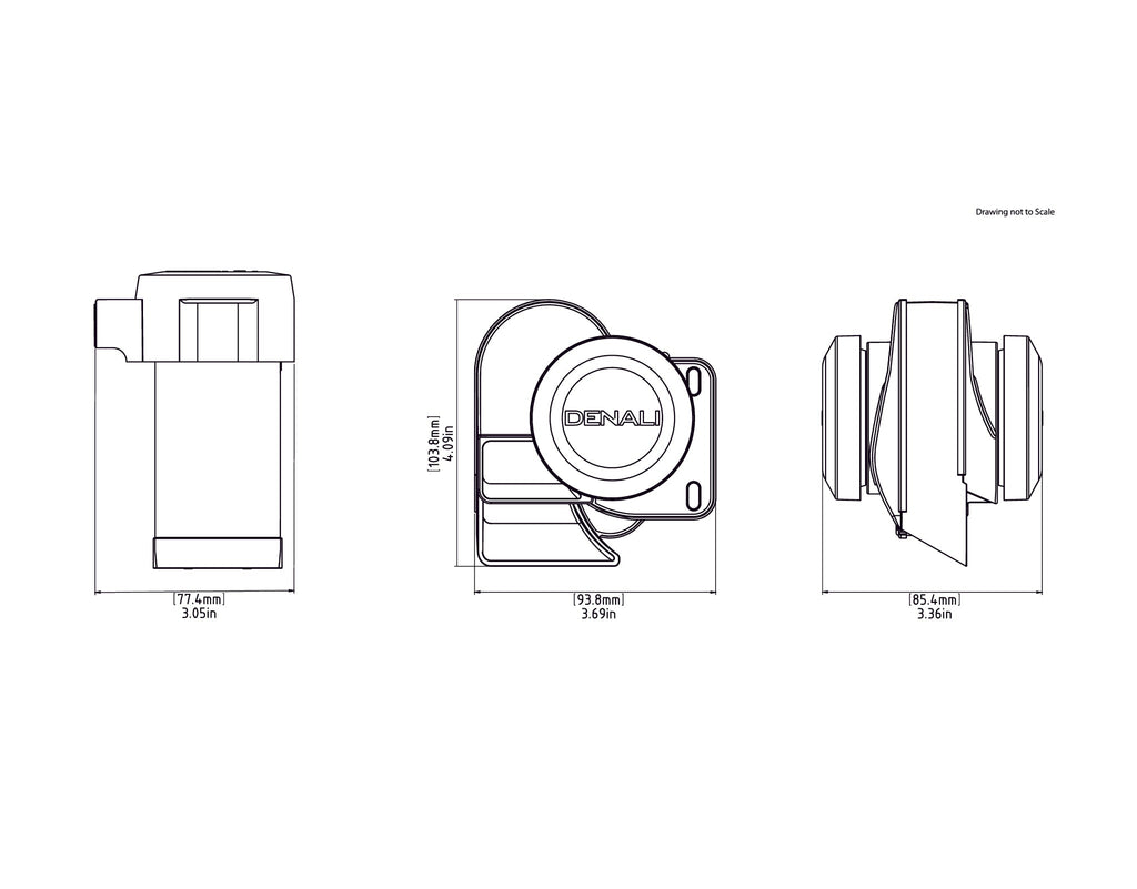 DENALI SoundBomb™ Split Dual-Tone Air Horn – bilde 8