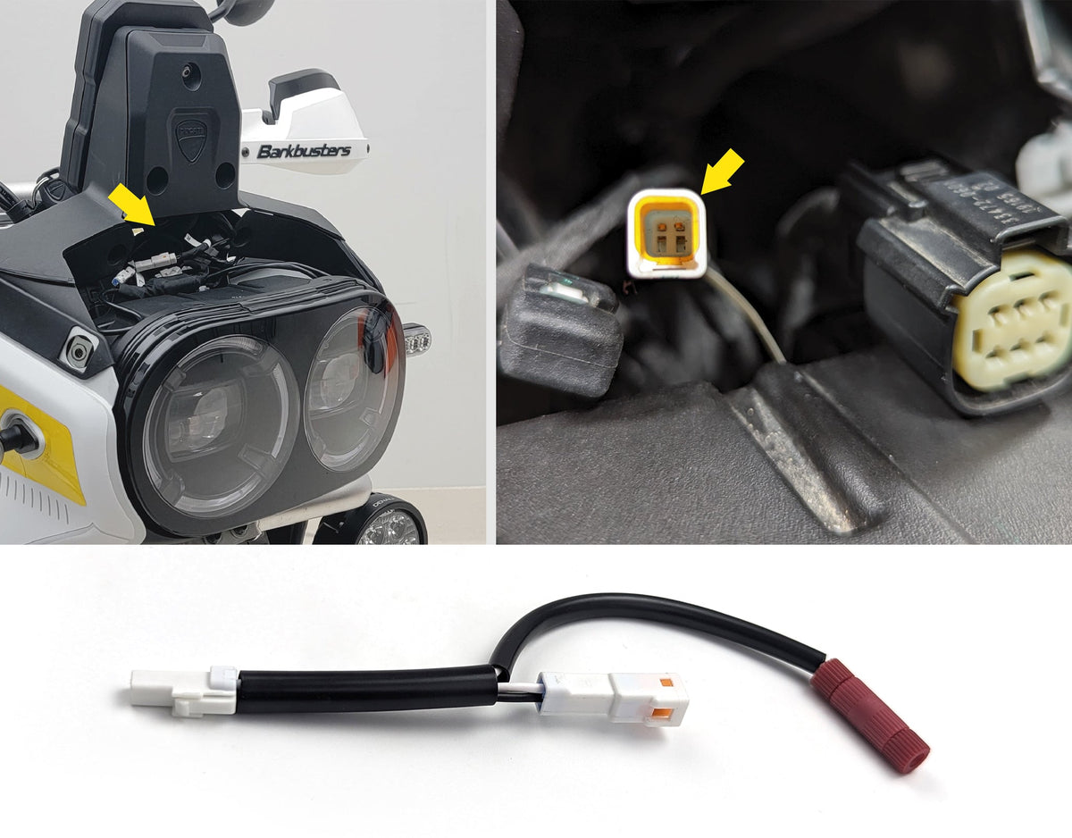 DENALI Switched Power Wiring Adapter for Ducati DesertX – bilde 2