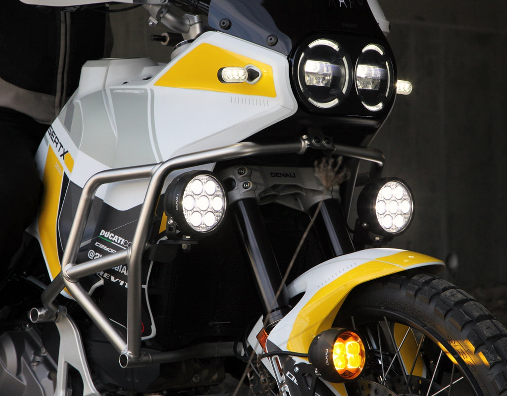 DENALI Driving Light Mount - OEM Crashbar Adapter - Ducati DesertX – bilde 4