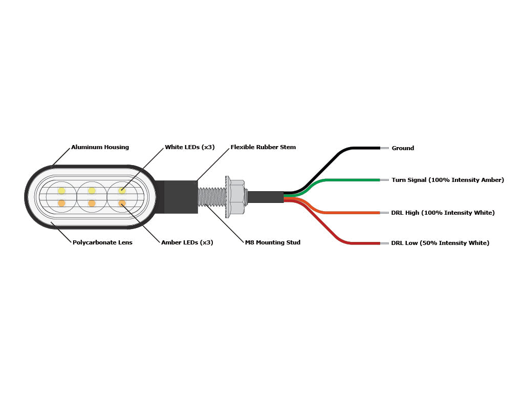 DENALI T3 Switchback M8 LED Turn Signals - Front – bilde 6