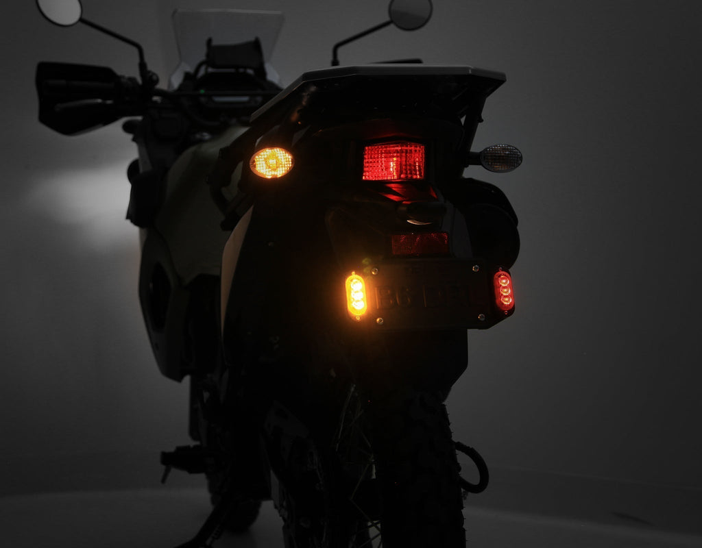 DENALI Plug-&-Play Rear T3 Turn Signal License Plate Kit for Kawasaki KLR650 – bilde 5
