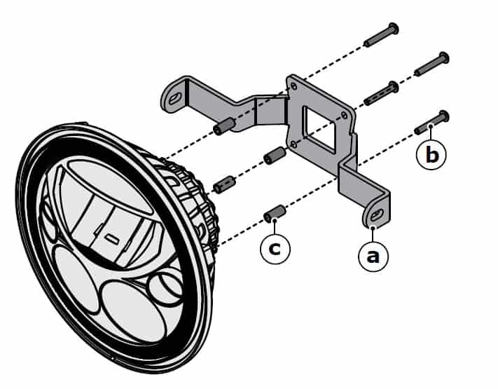 DENALI LED Headlight Mount - Select Suzuki Cruisers – bilde 6