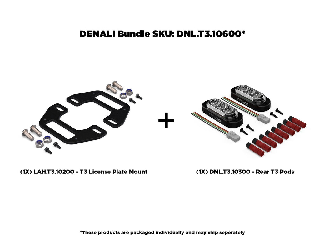 DENALI T3 Rear Switchback LED Turn Signal Pods with License Plate Mount – bilde 10