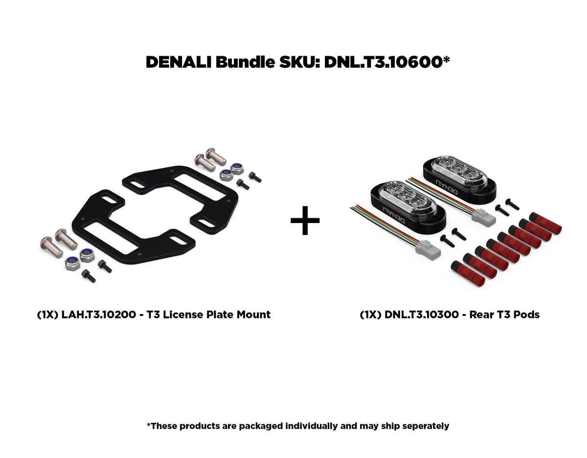 DENALI T3 Rear Switchback LED Turn Signal Pods with License Plate Mount – bilde 10