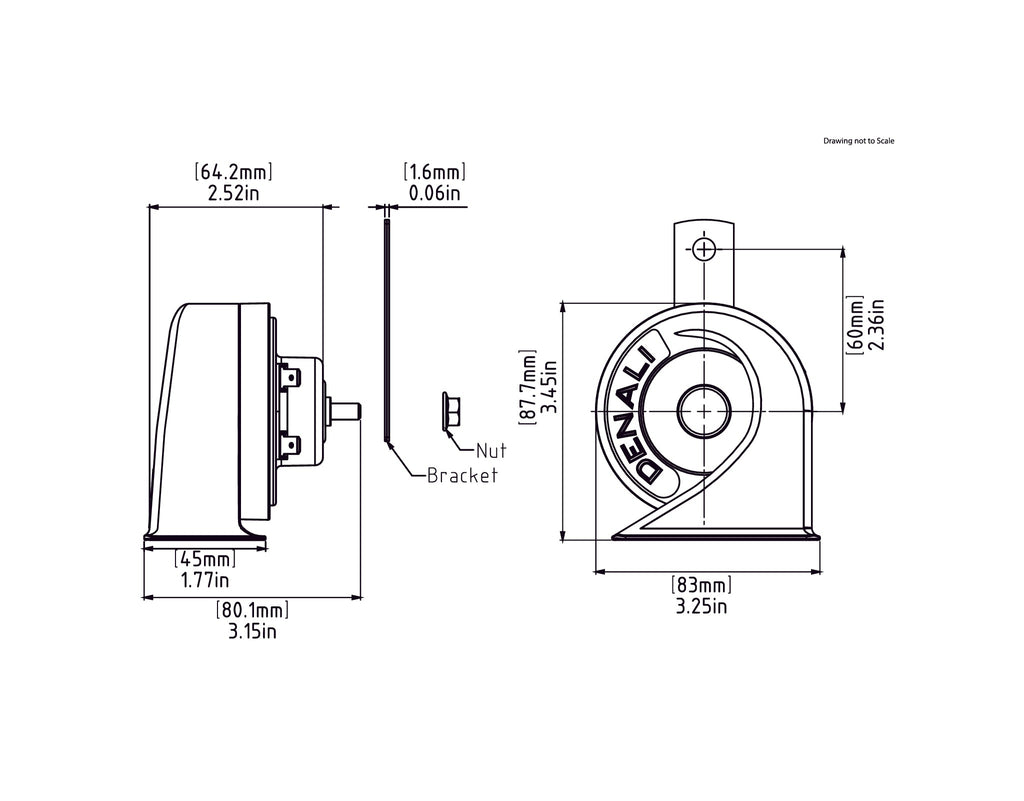 DENALI SoundBomb™ Mini Electromagnetic Low Tone Horn – bilde 8