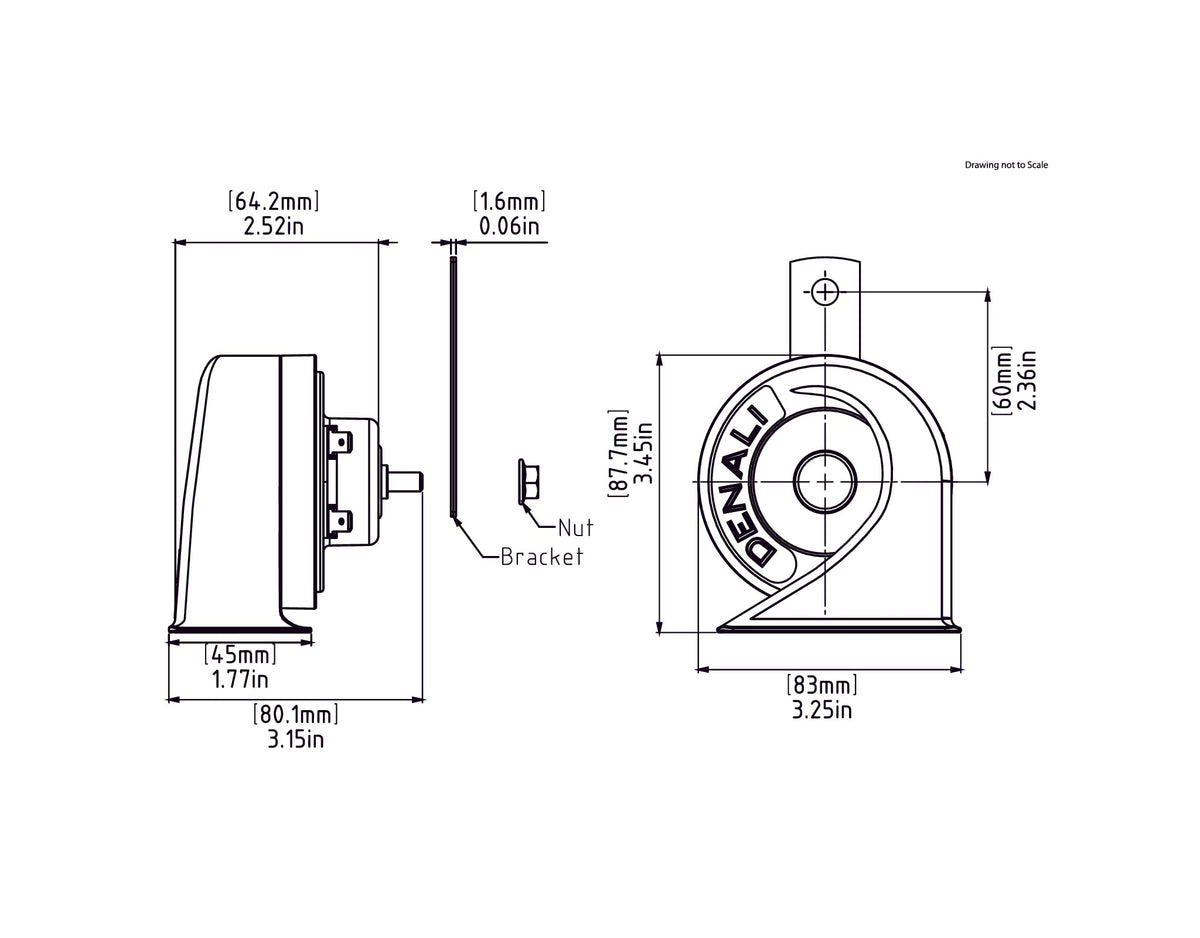 DENALI SoundBomb™ Mini Electromagnetic Low Tone Horn – bilde 8