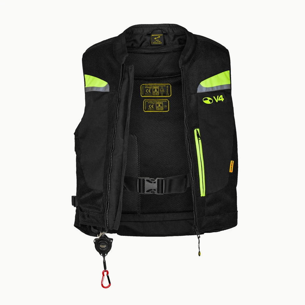 MOTOAIRBAG MAB v4.0 Airbag Vest – svart/gul – bilde 2